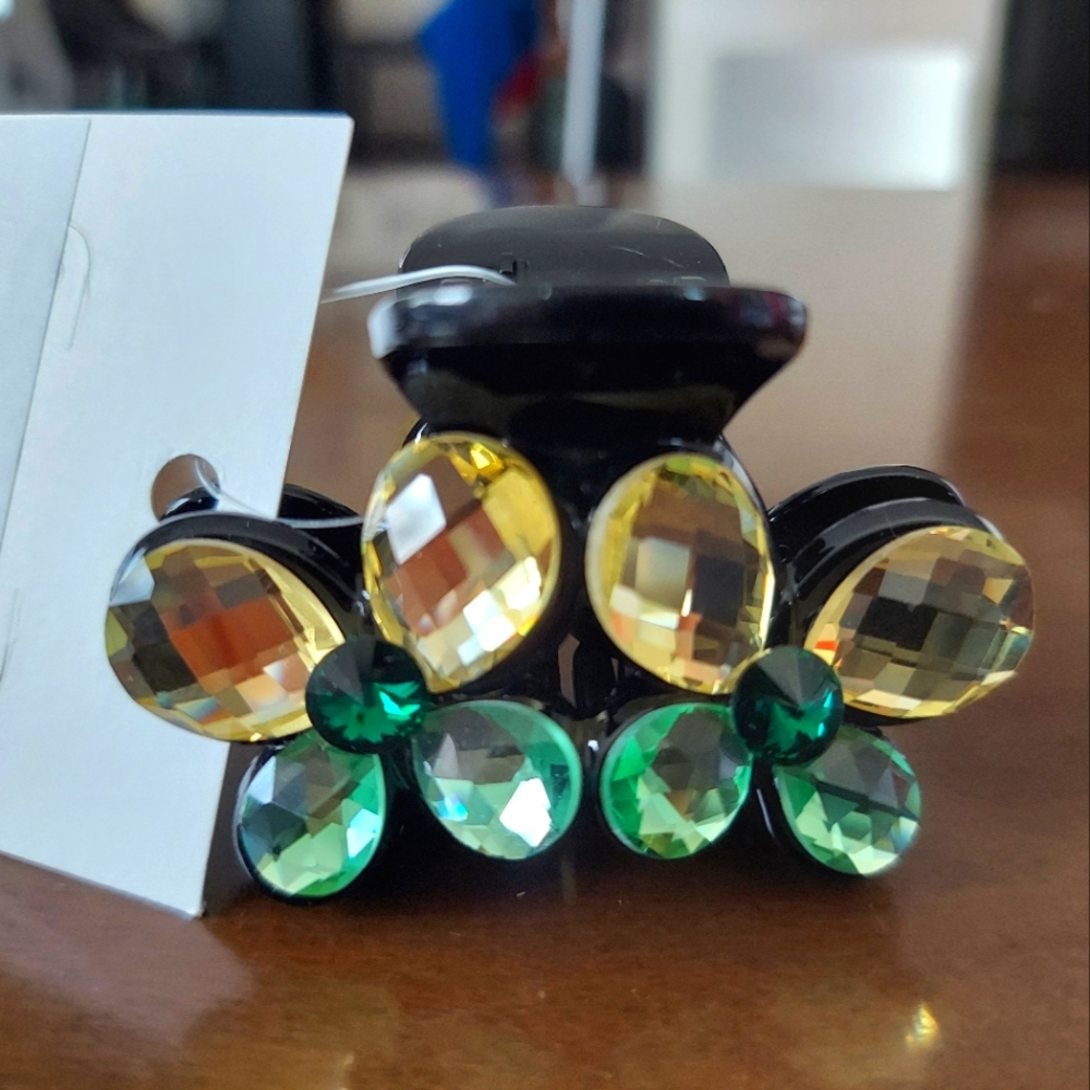 Handmade Medium Acrylic Hair Claw/Swarovski